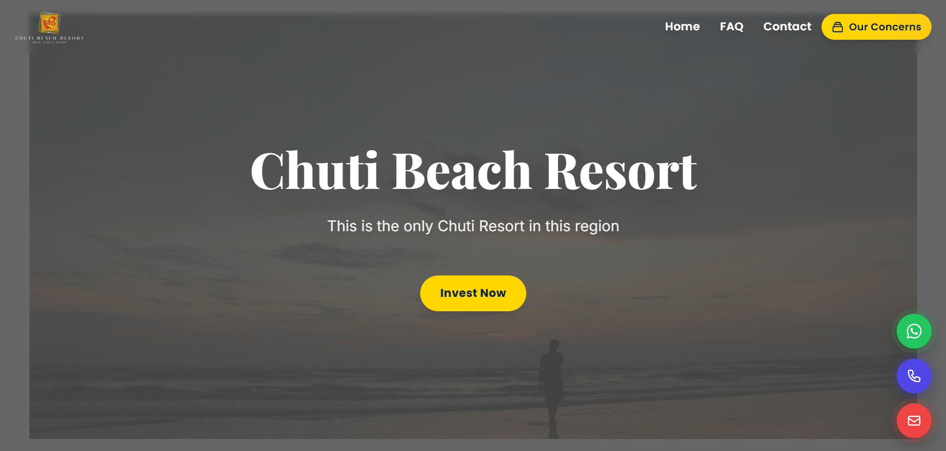 Chuti Beach Resort Website