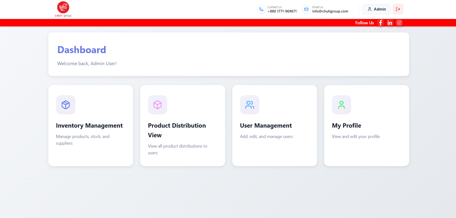 Chuti Group Inventory Management System